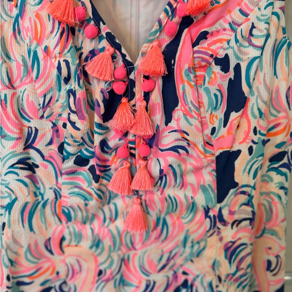 Lilly Pulitzer Tassel Detail Swirl Dress - Picture 4 of 5